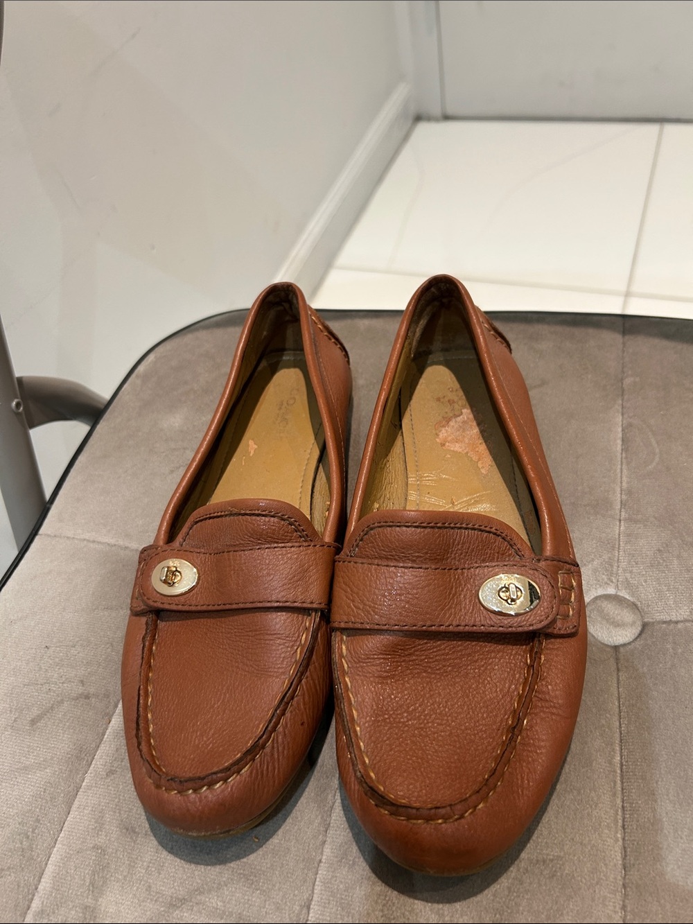 Coach Brown Leather Loafers